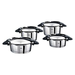 Fissler intensa / Edelstahl-Topfset, 5-teiliges Kochtopf-Set, T&ouml;pfe mit Deckel, stapelbar, Abgie&szlig;hilfe, Induktion und alle Herdarten (3 Kocht&ouml;pfe, 1 Bratentopf, 1 Stielkasserolle)