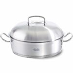 Fissler original-profi collection / Edelstahl-Bräter (4,8 L - Ø 28 cm) Schmortopf rund , Bratentopf mit Deckel, spülmaschinengeeignet - Induktion