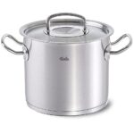 Fissler original-profi collection / Edelstahl-Topf (Ø 24 cm, 6,3L) hoher Kochtopf mit Metall-Deckel, alle Herdarten -Induktion