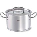 Fissler original-profi collection / Edelstahl-Topf (Ø 20 cm, 3,9L) hoher Kochtopf mit Metall-Deckel, alle Herdarten + Induktion