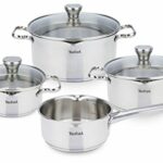 Tefal A705A8 Duetto Edelstahl Kochtopf-Set | 7-Teilig induktionsgeeignet | spülmaschinengeeignet | backofengeeignet (außer Deckel)