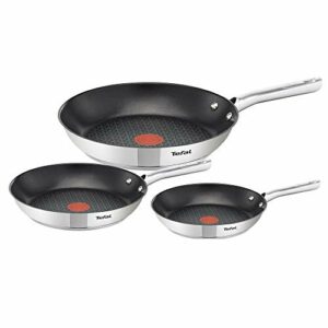 TEFAL DUETTO 3-teiliges Pfannen-Set 20/24/28 cm | A704S3 | Thermo-Spot Technologie | Sichere Antihaftversiegelung | gesundes Kochen | leichte Reinigung | Induktionsgeeignet | umweltfreundlich